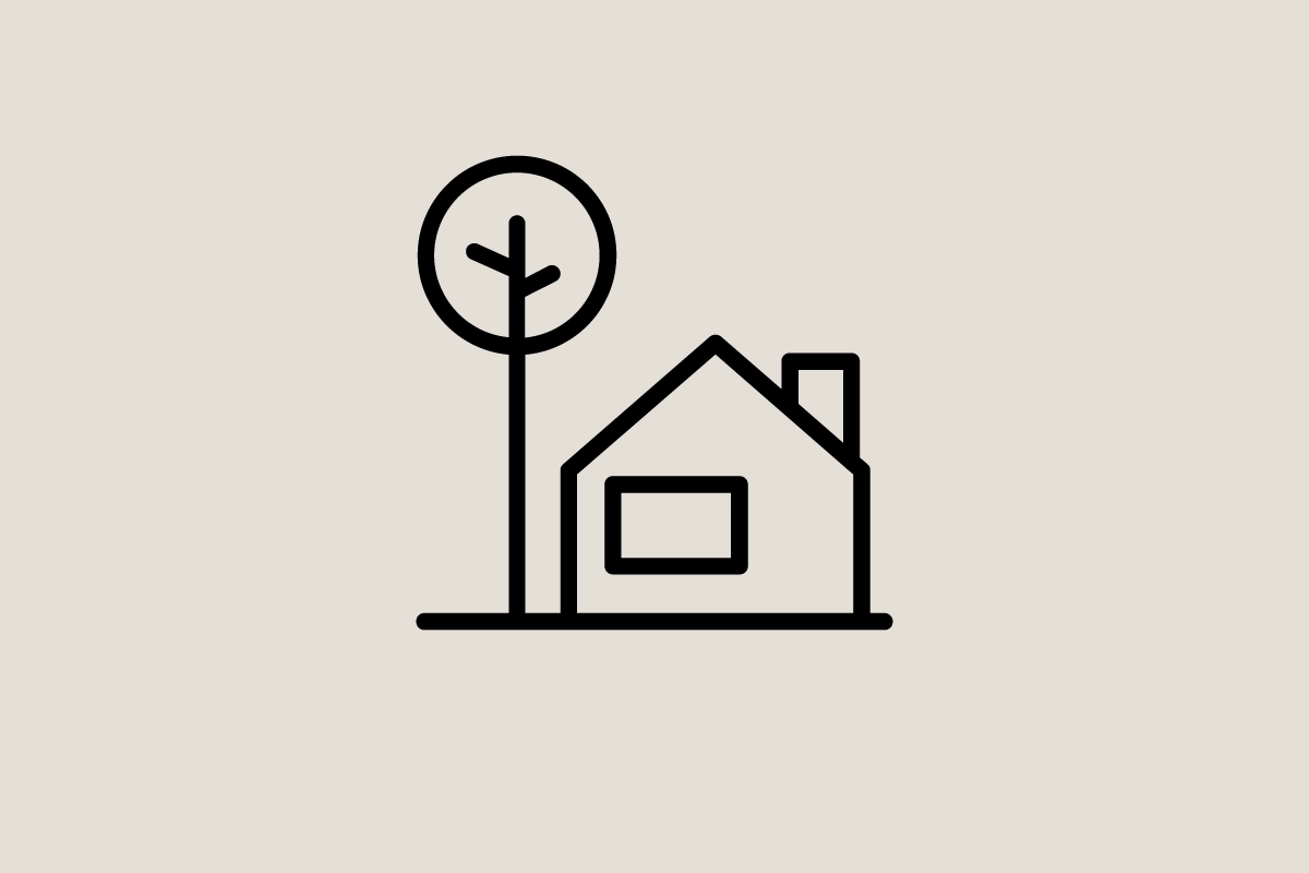 Illustration av villa